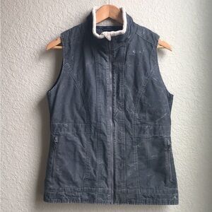 Kuhl Women’s Vintage Patina Dyed Gray Quilt Lined Vest - S